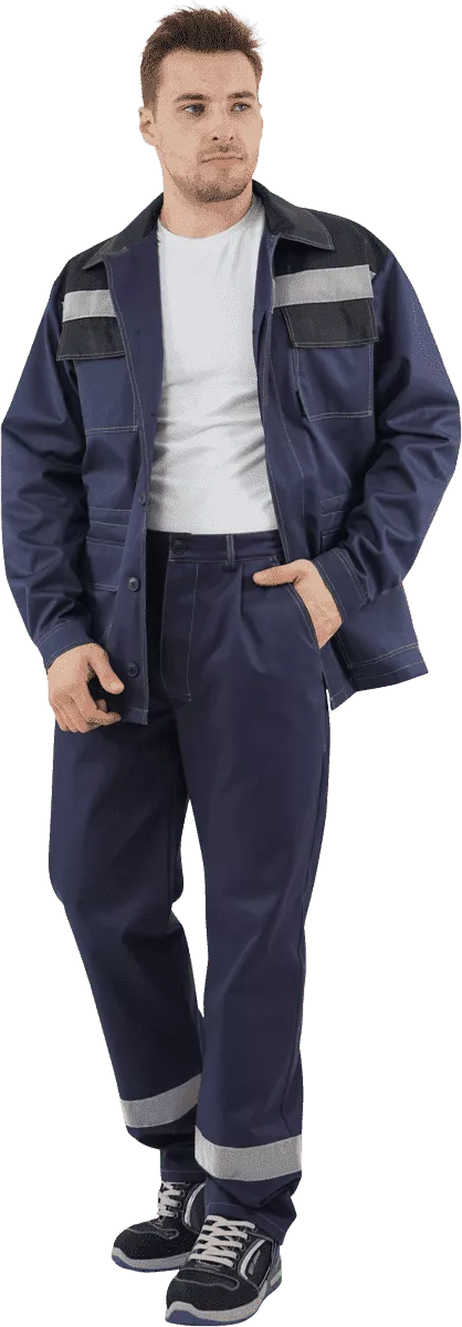 Летний костюм рабочий "Артель" т/синий с черным мужской